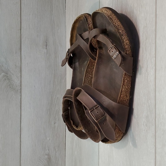 Birkenstock Women Ankle Leather Strap Sandals shoes sz 40/9 - Picture 1 of 13